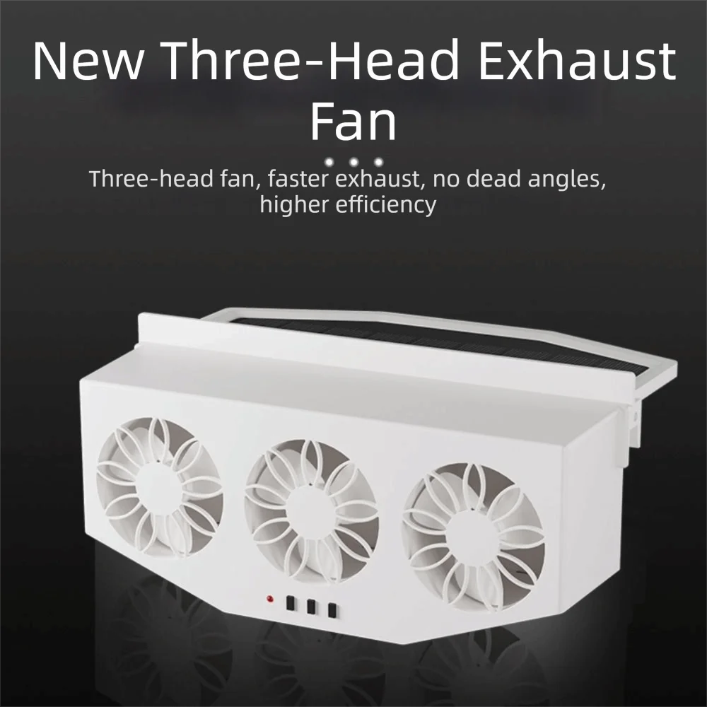 Solar Powered Solar Powered Car Ventilator Continuous Operation Eco-Friendly Window Ventilation Fan No Extra Power Supply