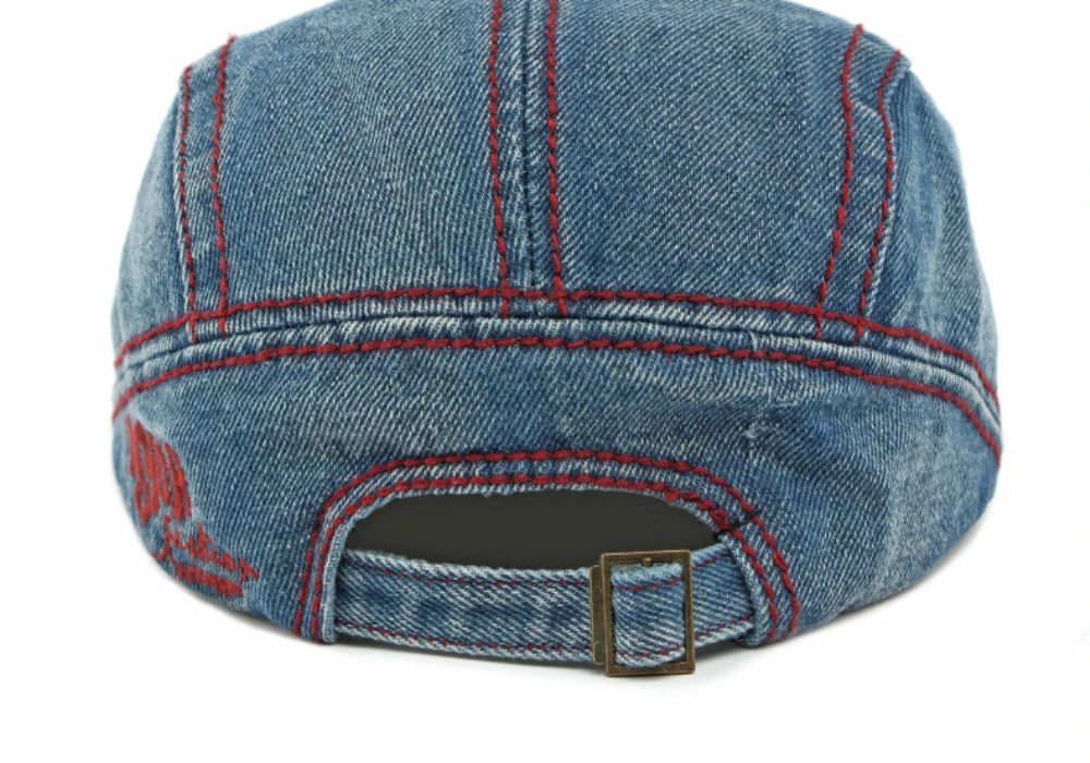 HT4932 Baskenmütze Mütze Frauen Sterne Stickerei Baumwolle Denim Hut Vintage Künstler Maler Baskenmütze Hut Männlich Weiblich Ivy Flache Kappe Herren Berets – Detail 12