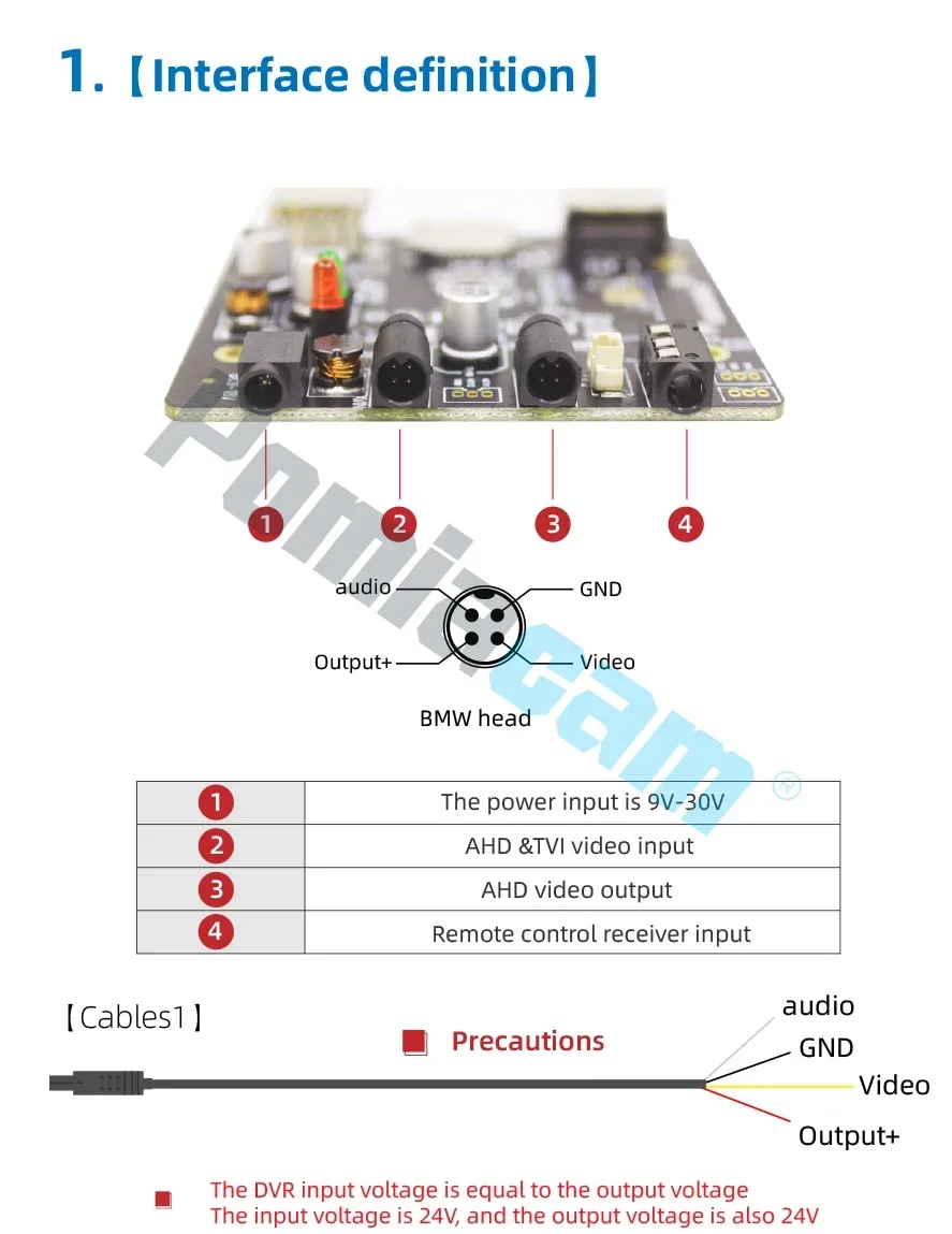 Remote Control Mini DVR with HDMI Output 1080P for AHD&TVI Cameras DMA122 Motherboard AHD TVI Cameras Audio and Video Record
