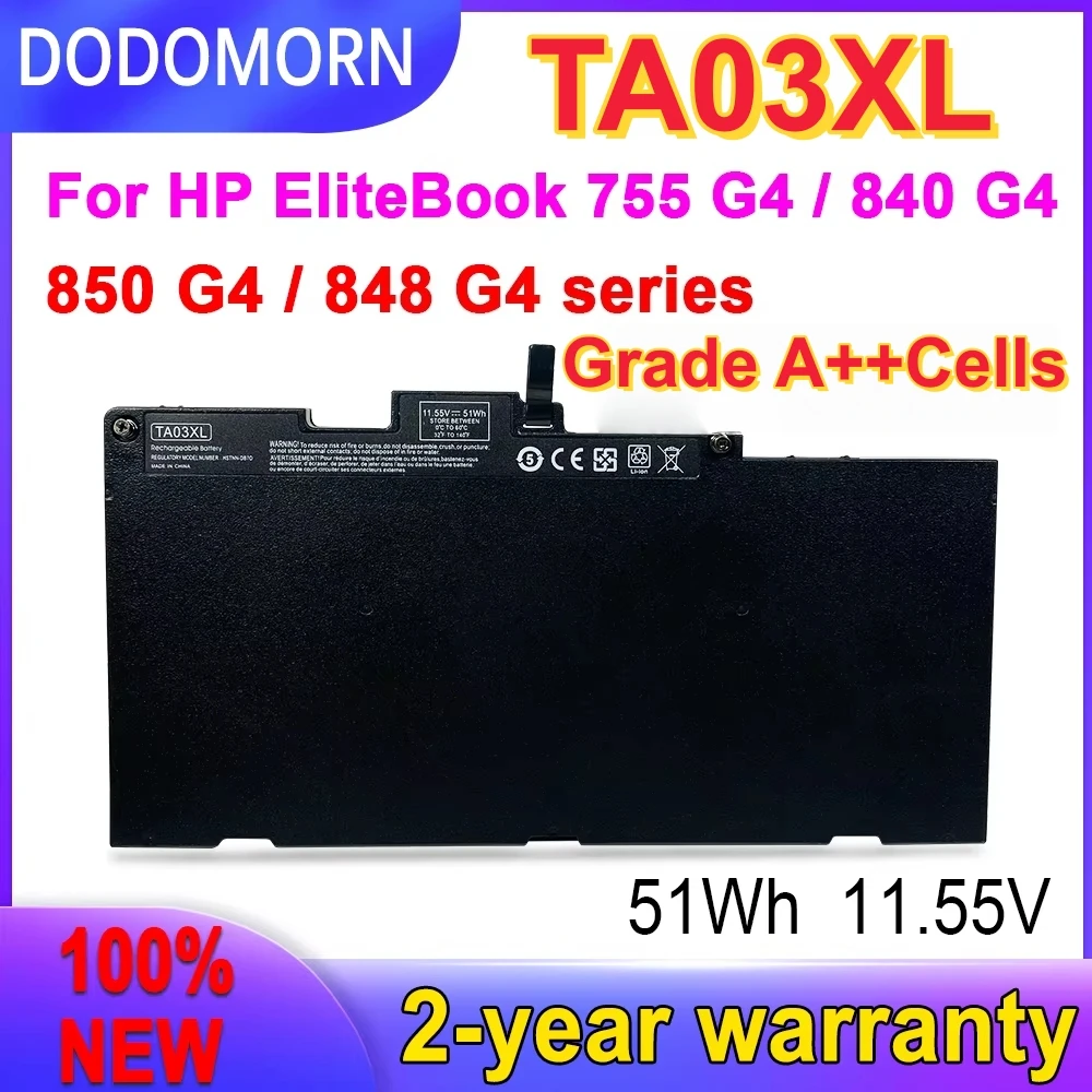 High Quality TA03XL Laptop Battery For HP EliteBook 745 755 840 848 850 G4 ZBook 14U 15U G4 MT43 HSTNN-IB7L