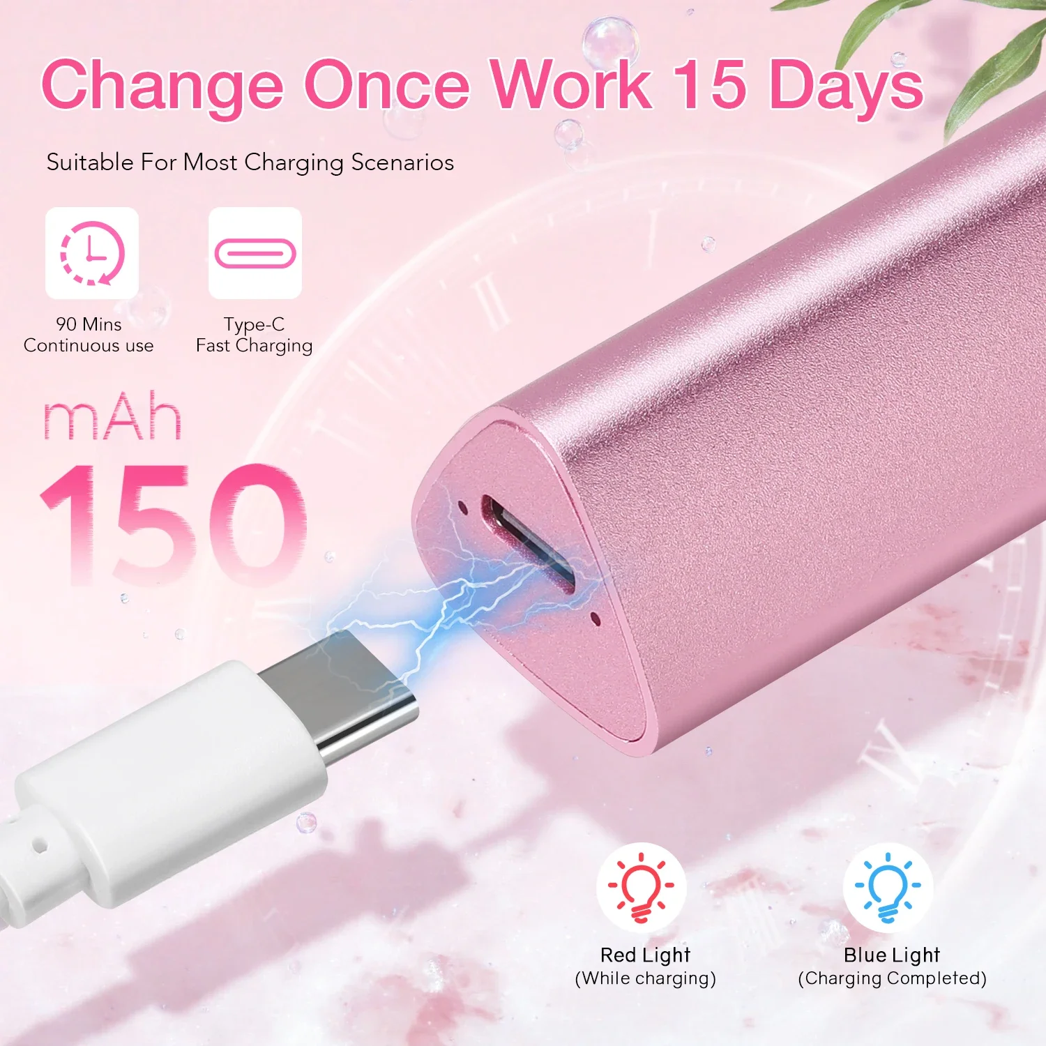 DianaBeauty UV Led Essiccatore per unghie Lampada UV portatile per unghie Lampada per manicure ricaricabile con supporto in lega di alluminio Strumenti per salone di bellezza