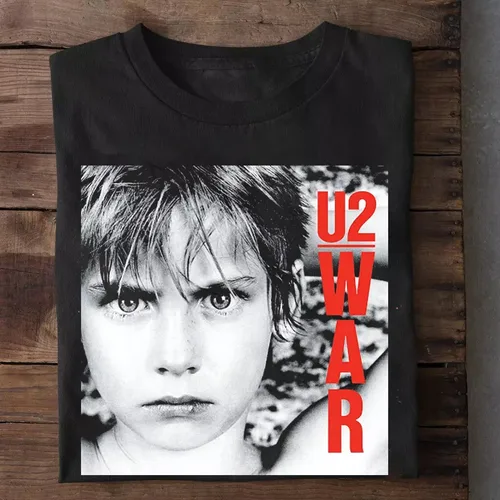 U2 War Band Music camiseta de manga corta negra tamaño completo S-5XL