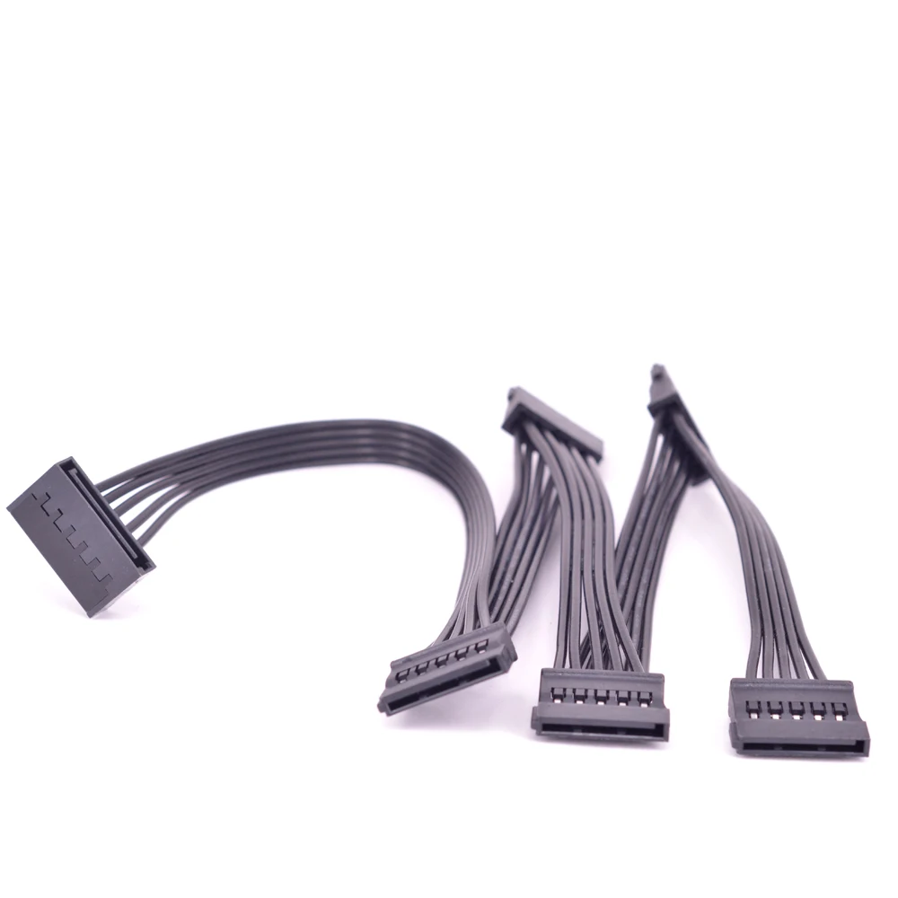 1 to 5 Ports 15Pin Sata Power Supply Extension Cable Splitter For Hard Drive HDD SSD bay PC Server SATA Port Multiplier