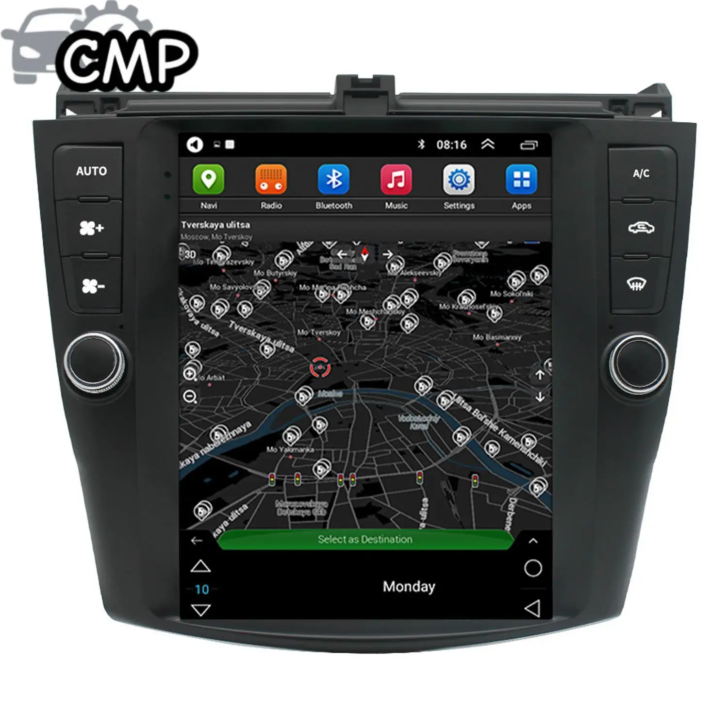 

1 комплект 9,7-дюймовой автомобильной навигационной стереосистемы на Android для Honda Accord 2003-2007, 2G+32G, с CarPlay и камерой заднего вида с 12 светодиодами