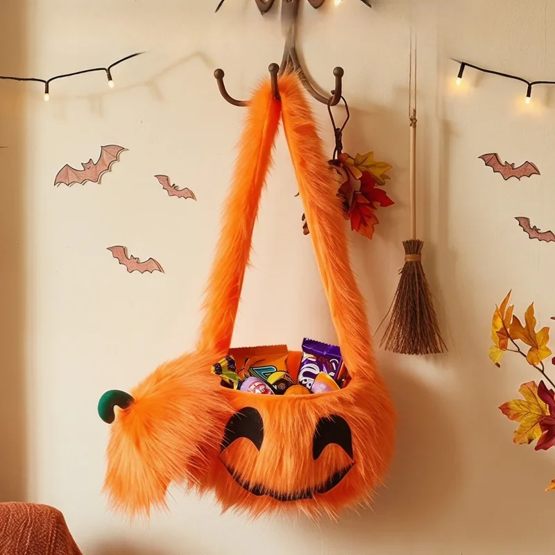 Bolsas de Dulces de Calabaza de Halloween, Accesorios de Disfraces de Cosplay, Bolso de Mano para Niños y Niñas, Accesorios de Fiesta de Carnaval, Porta Recuerdos