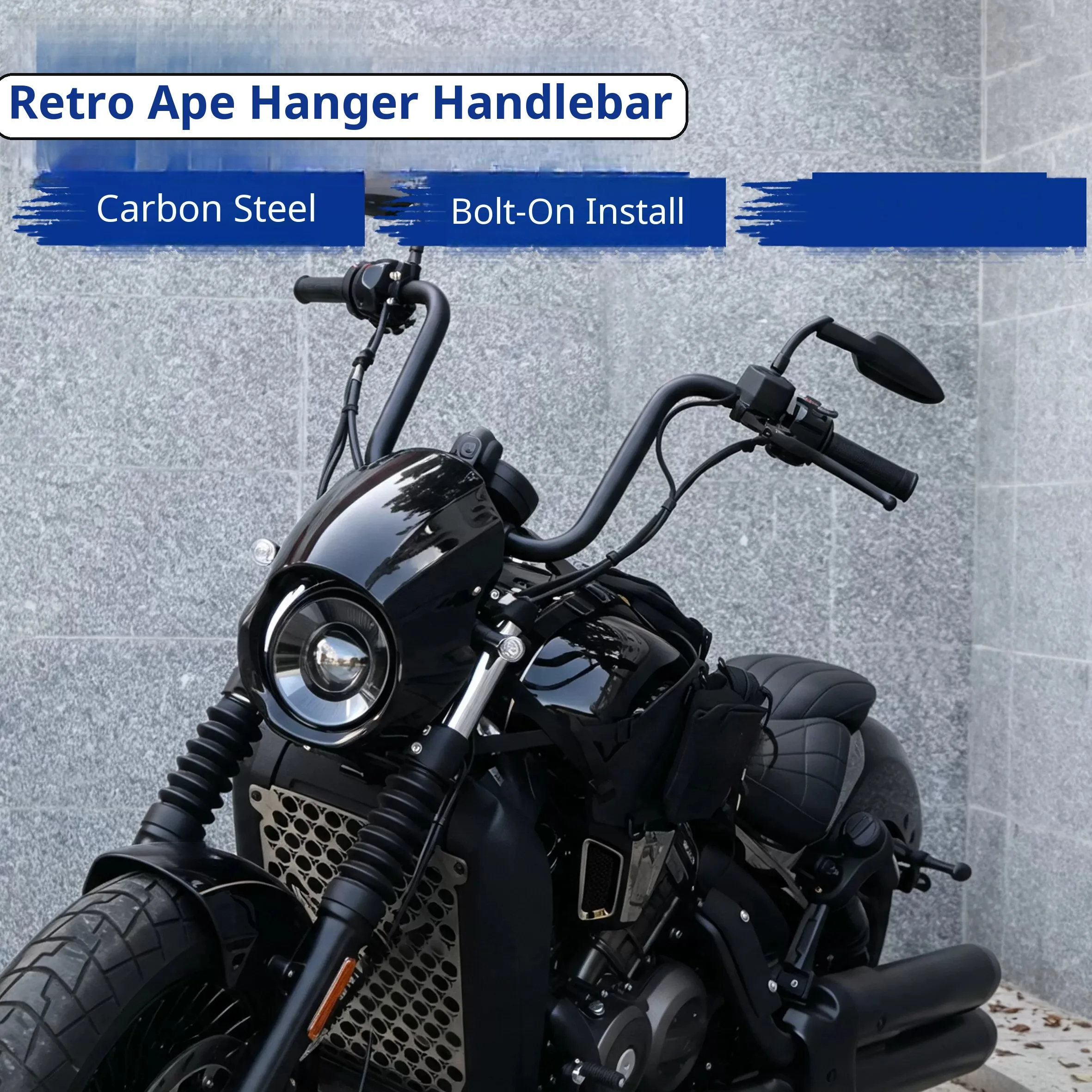 For Benda Black Flag 600 Ape Hanger Handlebar, Motorcycle High Rise Steering Bar Modification Partsc