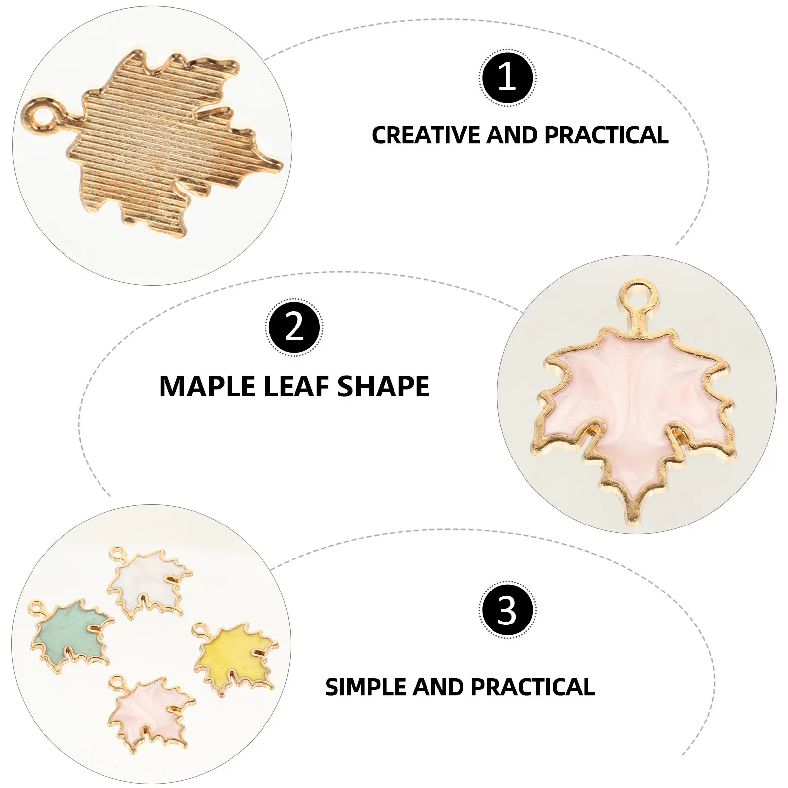 

40pcs Alloy Maple Leaf Pendants DIY Jewelry Charms Earrings Necklace Accessories Gifts Women Girls Party Christmas