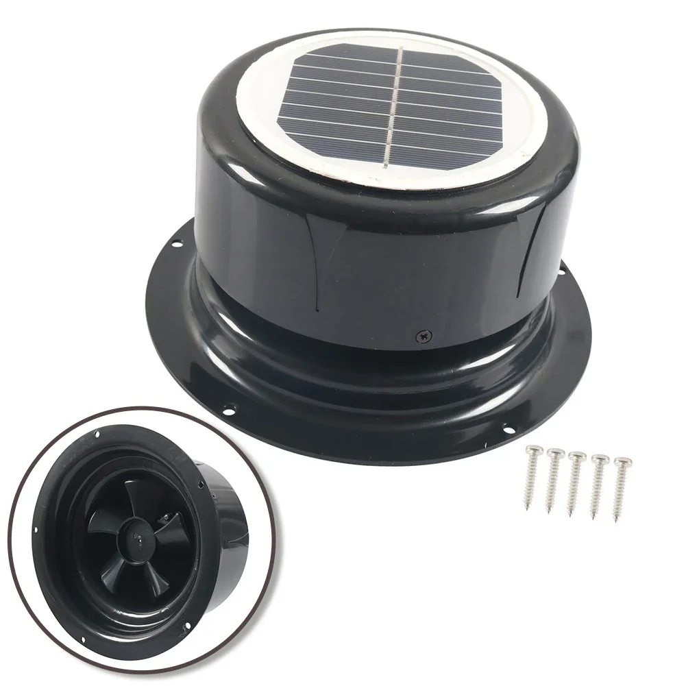 1PCS Solar-Powered RV Ventilation Fan With Mounting Screws For RVs And Motorhomes Planet-Friendly/Silent/Efficient Exhaust