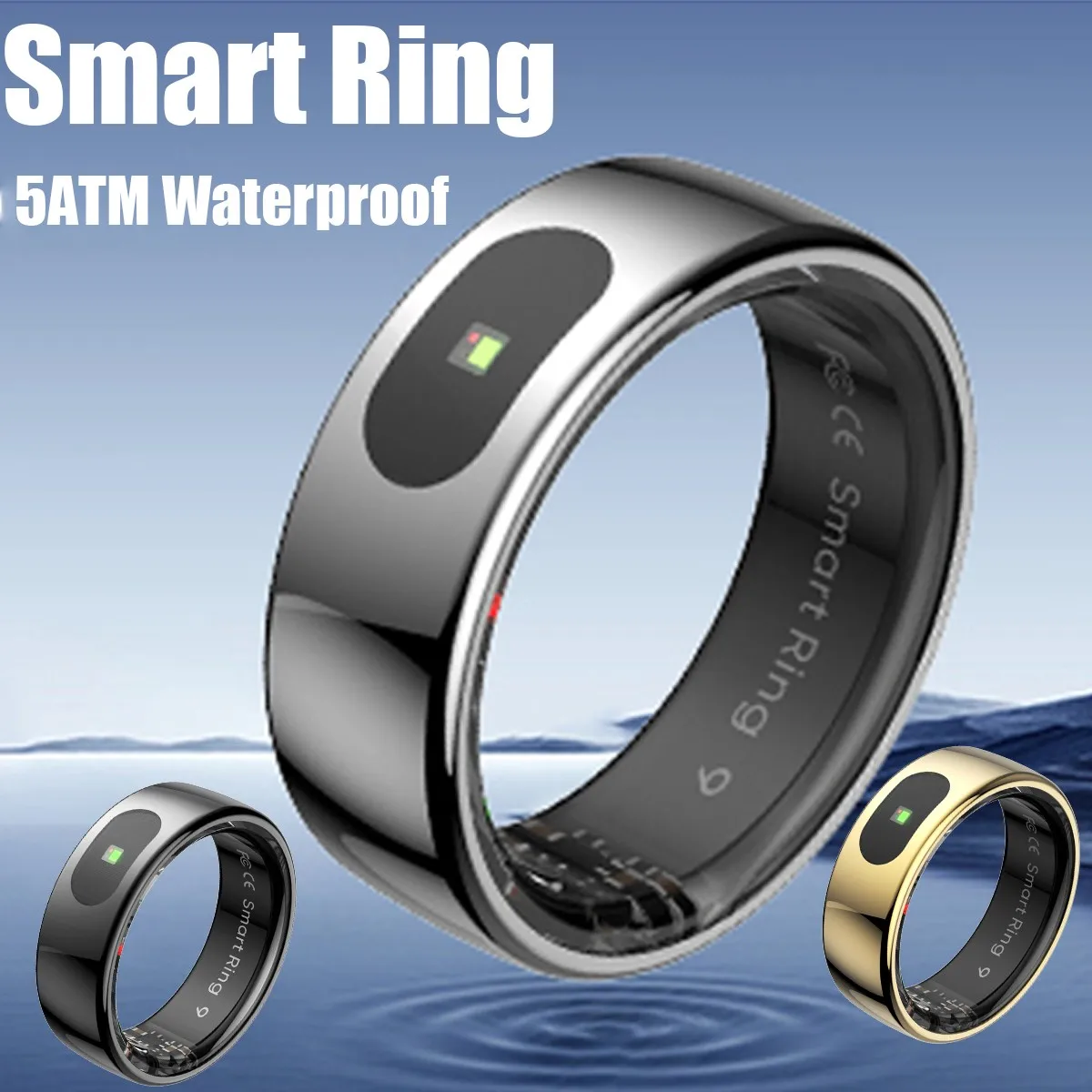 

2026 Смарт-кольца для мужчин и женщин, мониторинг температуры кожи, электронное устройство с дистанционным управлением, размер Qring от 7 до 13, для IPhone IOS
