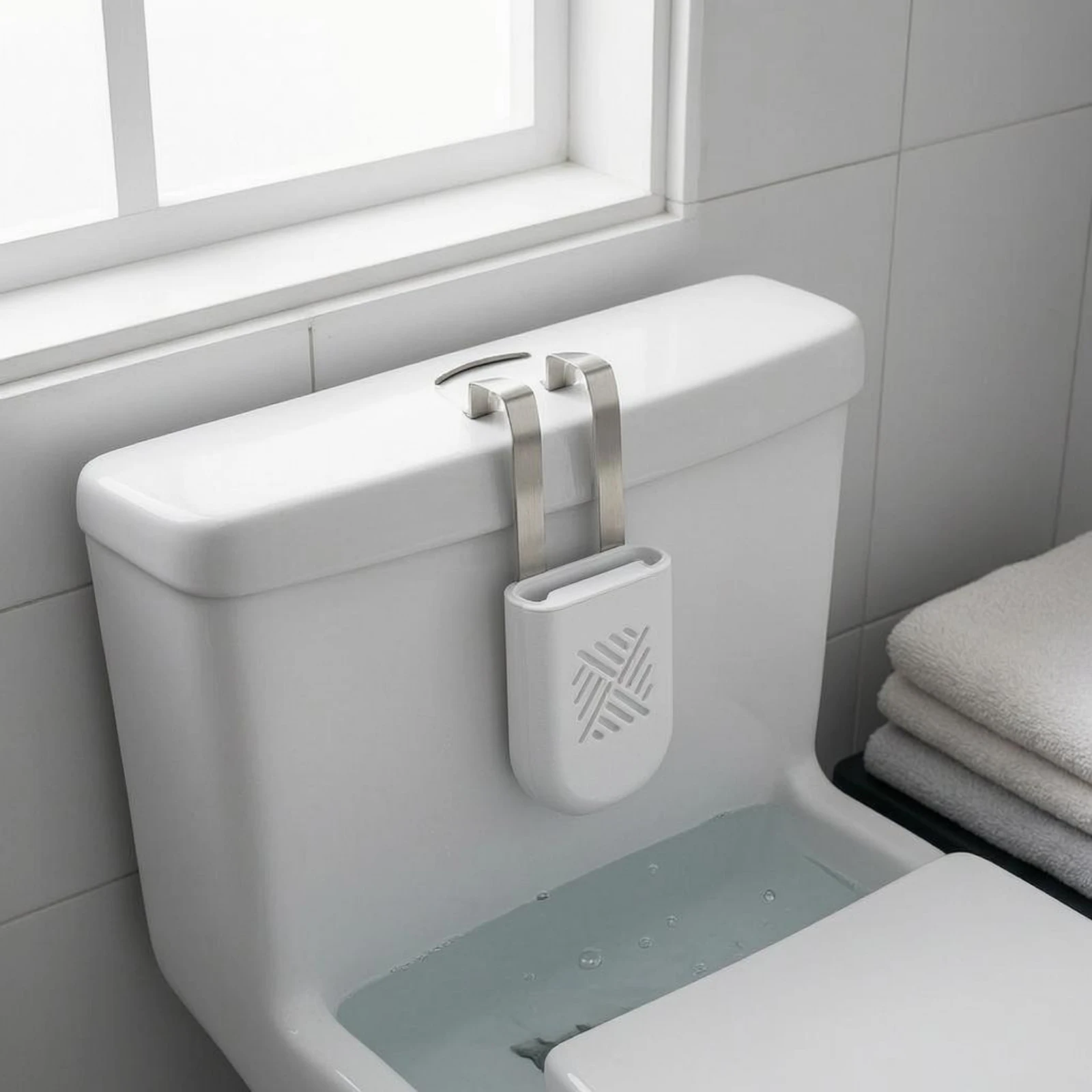 

Toilet Tank Tablet Holder Metal Hook Toilet Cleaner Tablet Holder Bathroom Cleaning Item Tapered Rust Resistant