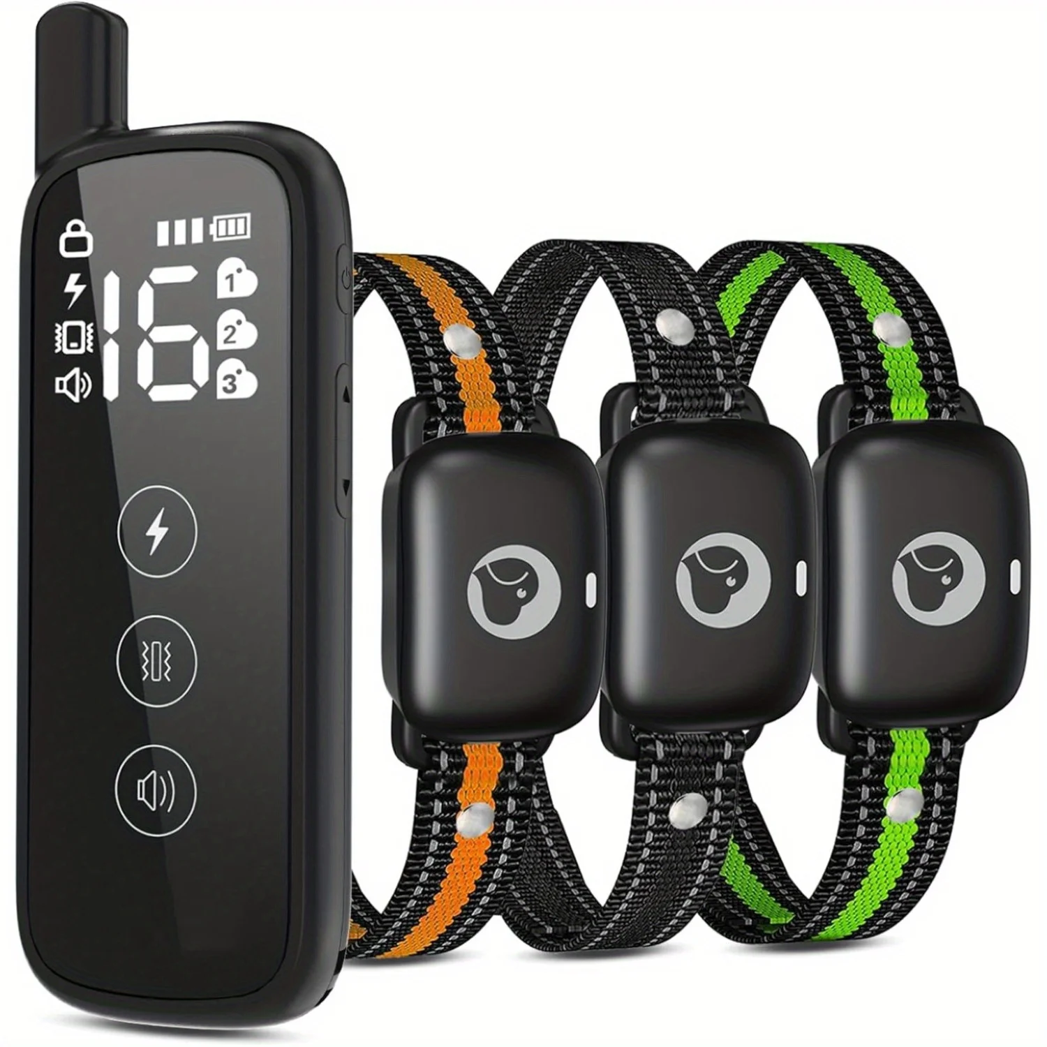 

Aikko Remote-Controlled Dog Shock Collar, 2400Ft Training Collars for Large, Medium, And Small Dogs, Electric Shock Collars for Training with Beep, Vibration, And Safe Shock Modes (1-16)