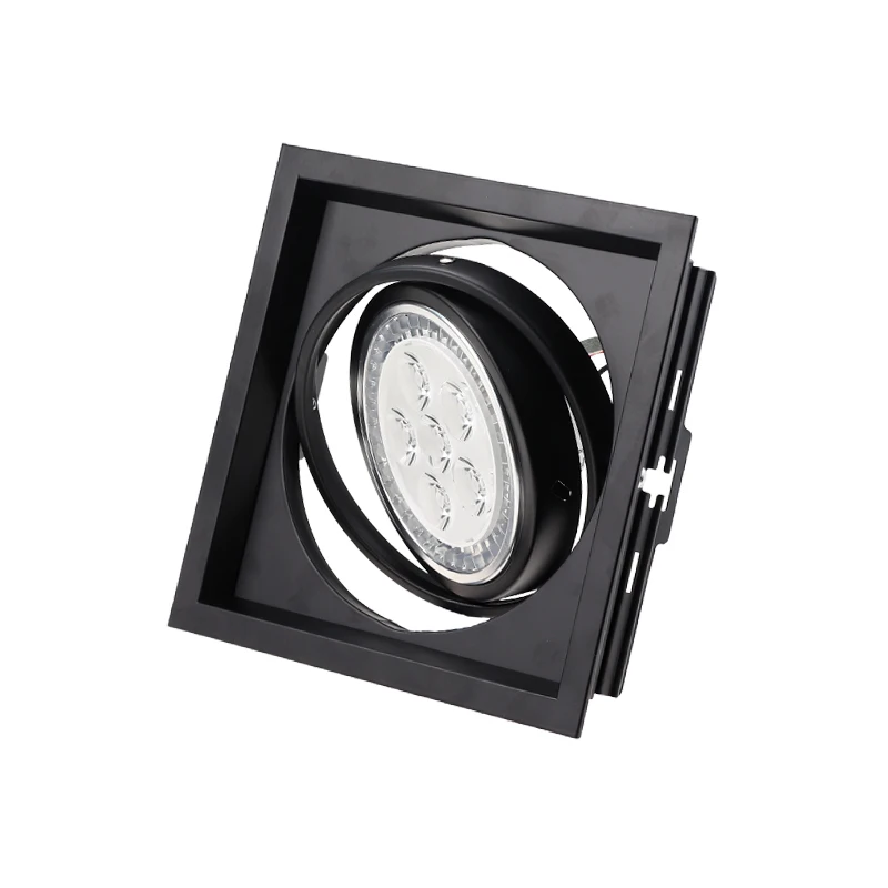 Lampu LED Downlight GU10 MR16 bulat krom, lampu sorot langit-langit Trim cincin fitting bingkai bohlam