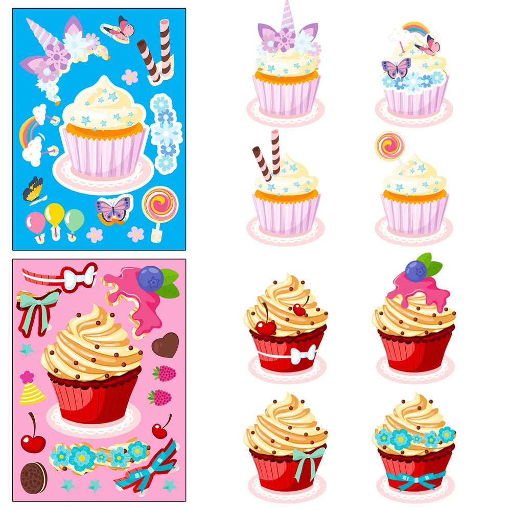 

18PCS Ice Cream Stickers Kids Activity Supplies DIY Ice Cream Stickers Scrapbooking Supplies Kids Party Decoration Craft Supplie
