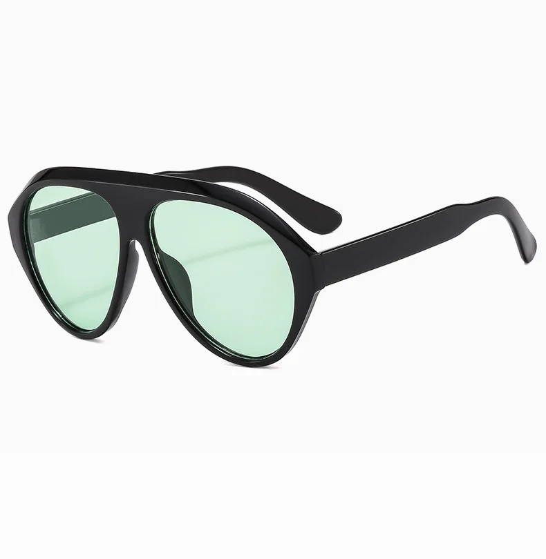 Übergroße Pilot Sonnenbrille Frau Luxus Marke Vintage Ein Stück Sonnenbrille Für Dame Beliebte Großen Rahmen Shades Brillen UV400 – Detail 22