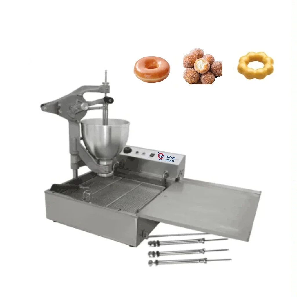 

Hot Sell Full Automatic Industrial Ball Flower Ring Mochi Donut Frying Manual Donut Machine