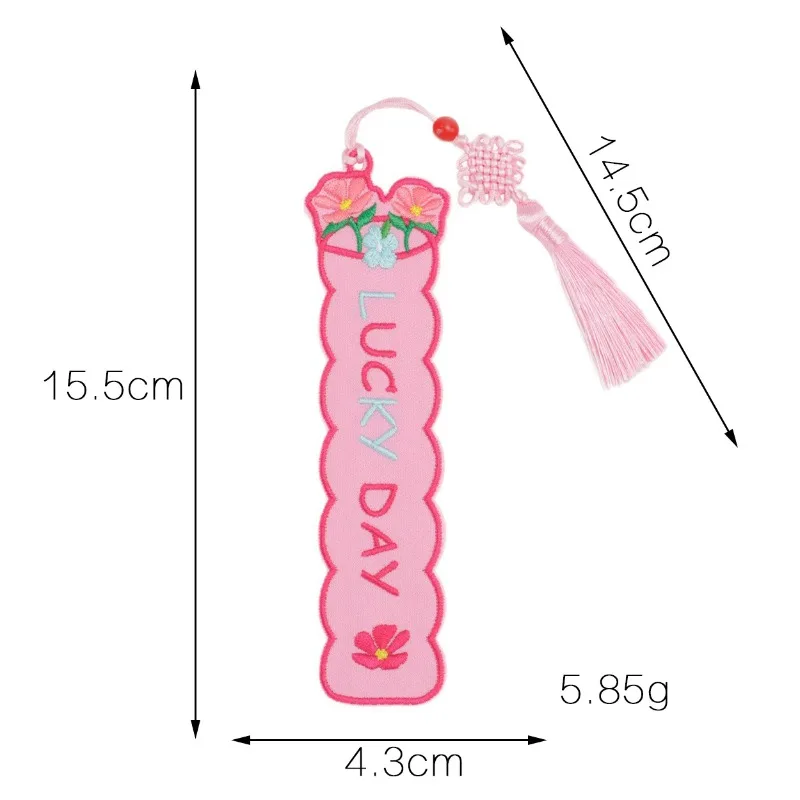 Embroidery Tassel Bookmark Reading Tag Card Page Tag Personality Ins Book Clip Tag Teacher and Student Jewelry Gifts view 4
