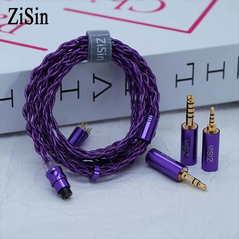 ZiSin-29 IEM DIY Litz Earphone Cable With Modularity IE900 2PIN MMCX 4PIN XLR For KZ FiiO Moondrop Fudu DZ4 Quintet F1 Pro