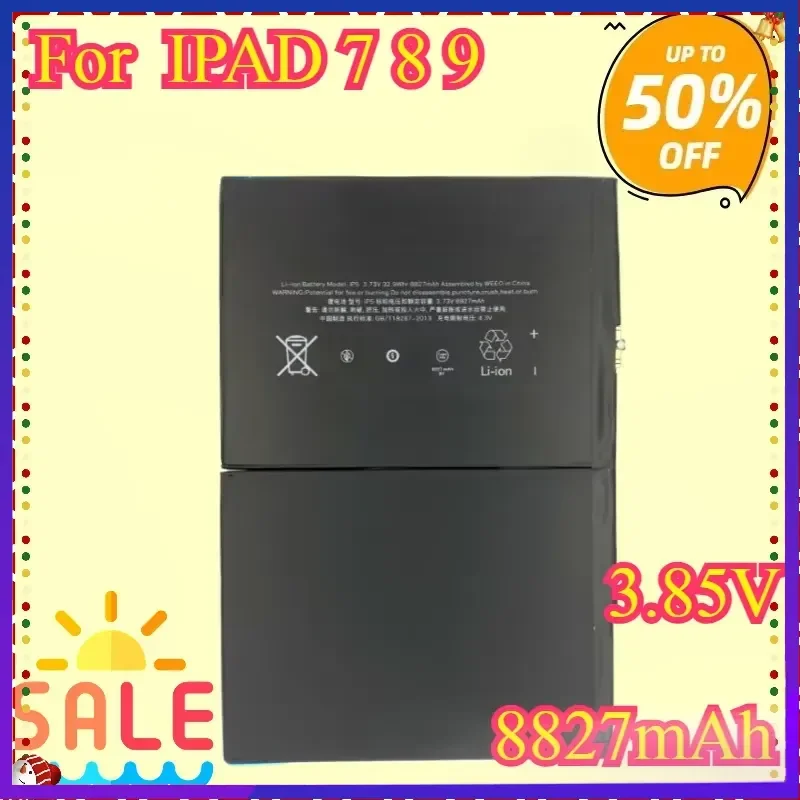For Ipad 7 8 9 for Ipad7 Ipad8 Ipad9 A2197 A2200 A2198 A2199 A2270 A2428 A2429 A2430 8827mAh High Quality Replaceable Battery