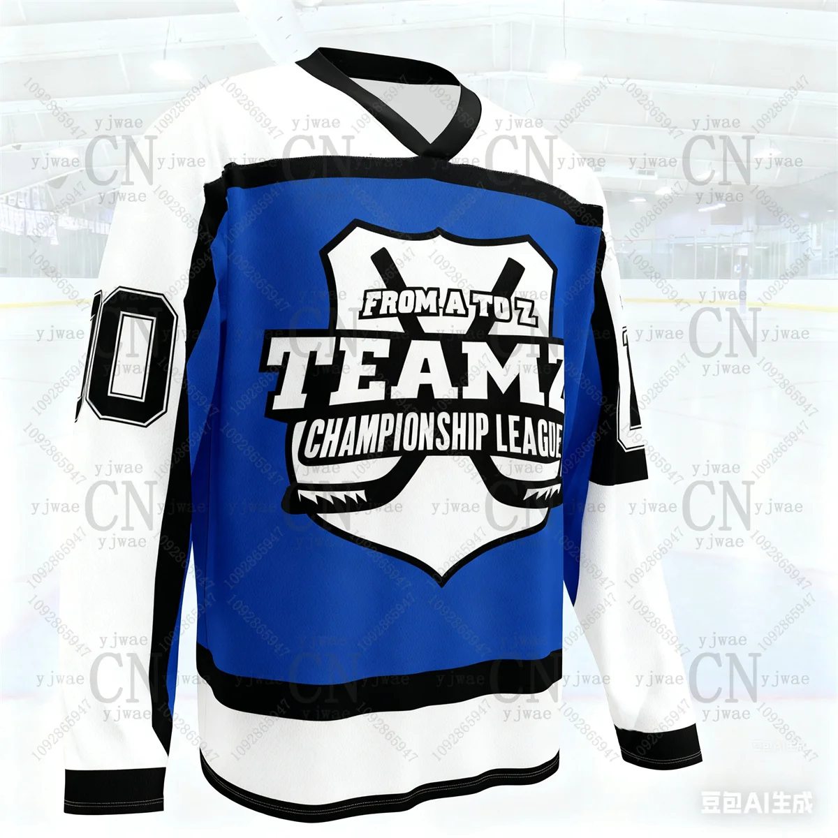 الهوكي جيرسي من أ إلى Z بطولة الدوري المطبوعة الرياضة قميص طويل الأكمام Kpop كلية نمط الخريف الرجال والنساء تي شيرت