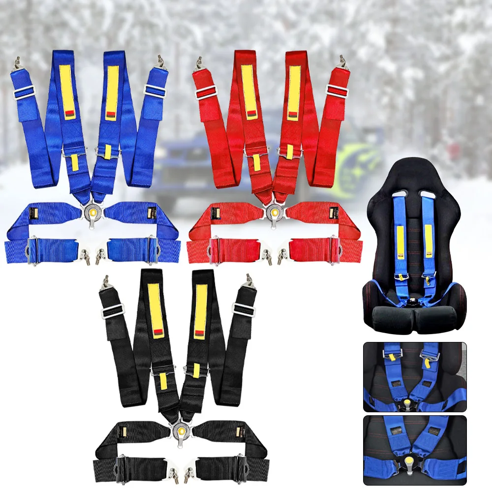 

1set SA belt 3" Seat Belt 4 5 6 Point Snap-On Racing Harness sety belt seat harness kit with Camlock Competition BLACK BLUE RED