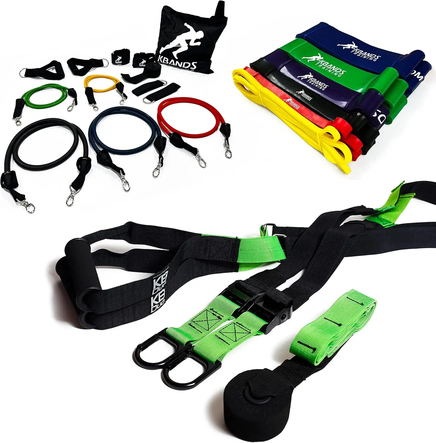 Strength Training Bundle (Includes 3 Ballistic Bands, KB Powerbands Upper Body Resistance Bands, and The Duo Training Straps