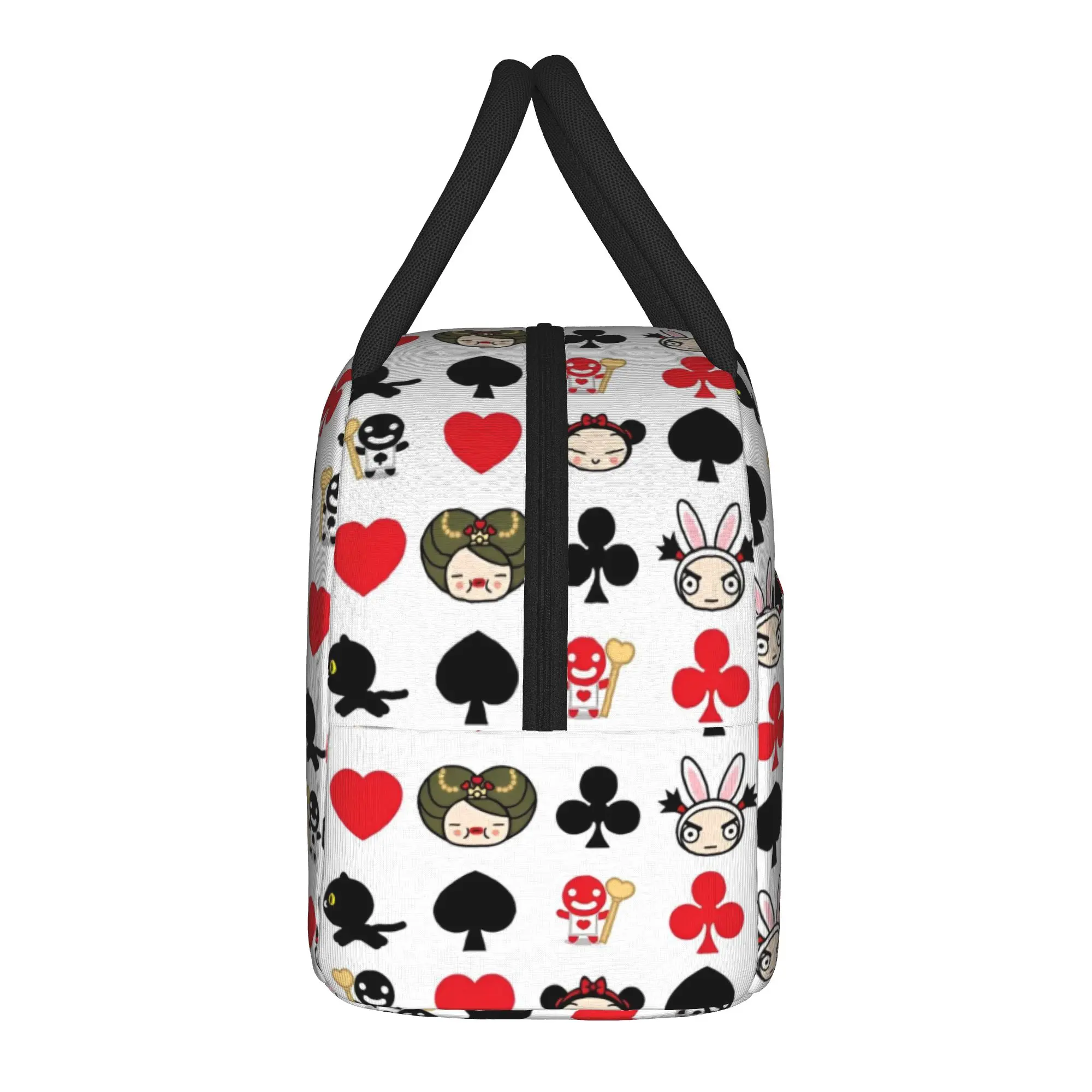 Funny Love Garu Pucca  Insulated Lunch Bags Portable Meal Container Thermal Bag Lunch Box Tote College  Picnic Food Storage Bags