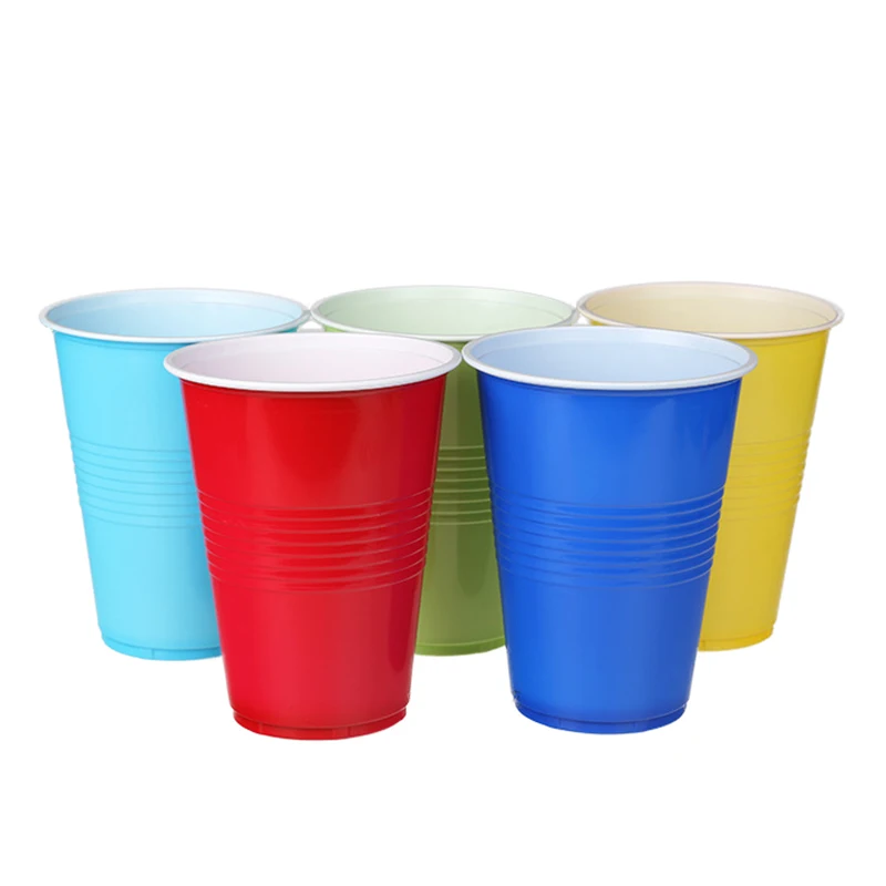 48Pcs 16oz Disposable Cups Bar Restaurant Plastic Party Cup Tableware Baby Shower Birthday ChristmasWedding Party Decoration