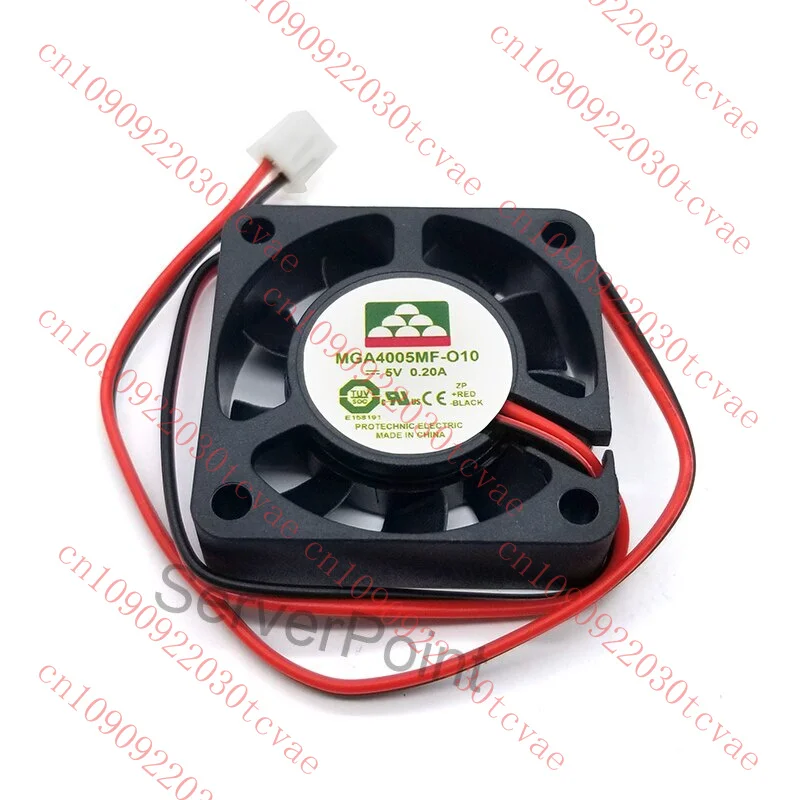 

Genuine MGA4005MF-O10 DC 5V 0.20A 40x40x10mm 2 Lines Server Square Cooling Fan