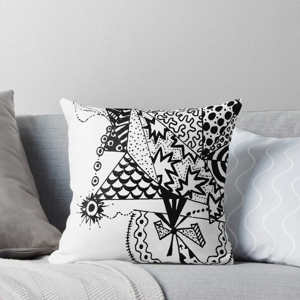 Geometric 1 - Going Xmas Shopping - Aussie Tangle Throw Pillow Cusions Cover autumn decoration pillow