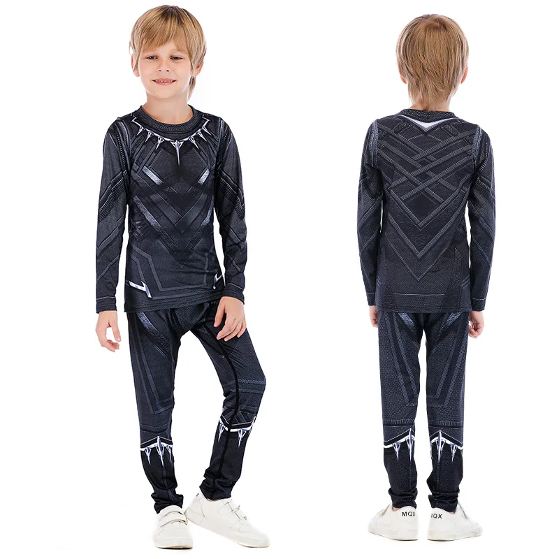 Sport Suit Compression Shirt Pants Kid\'s Set Boys Boxing Boys Muay Thai Jiu Jitsu Rashguard Children\'s MMA Training Sportswear