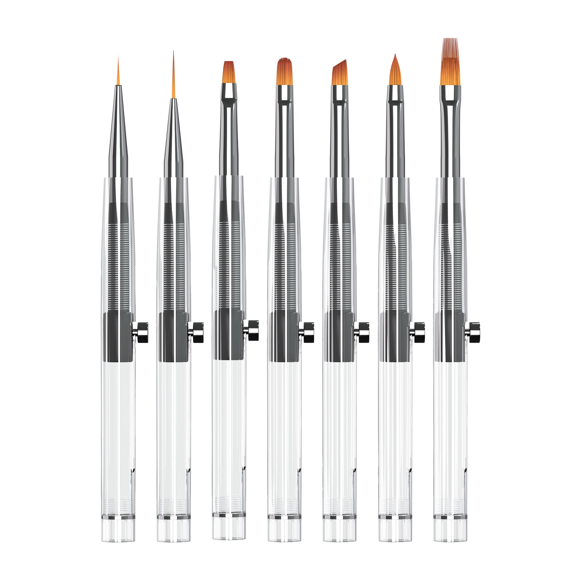 فرشاة فنية تلسكوبية محملة بنابض، تصميم فرشاة تلسكوبية قابلة للفصل، سهلة التخزين، مناسبة لصالونات الأظافر. #4