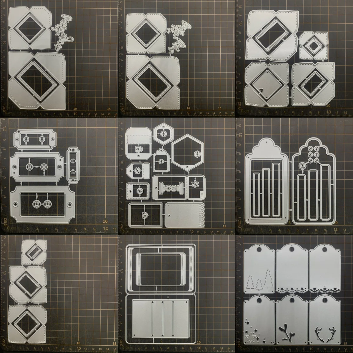 

9 видов металлических вырубных форм для конвертов и этикеток, трафареты для скрапбукинга, декоративного тиснения и рукоделия