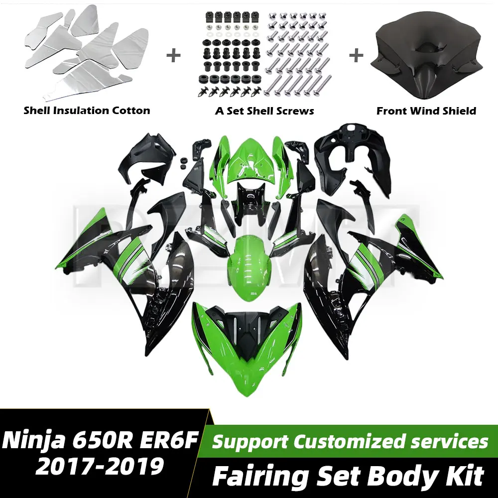 

Motorcycle Fairings Set For Kawasaki Ninja 650R ER6F 2017-2019 Body Kit Bodywork Set Shell Injection ER6F 17-19 K0617-101a