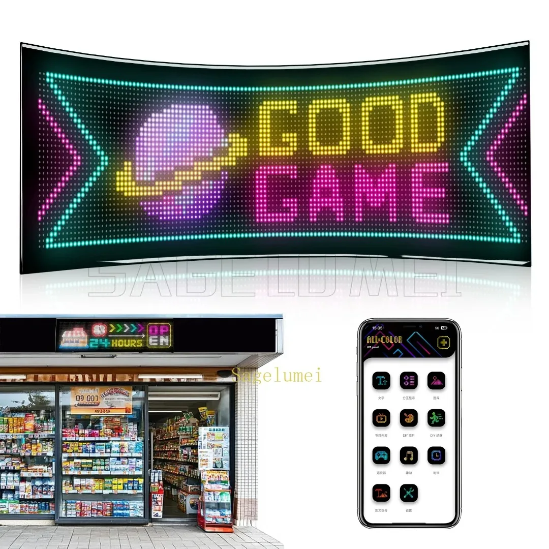 Neue Dämon Augen Auto LED Logo APP LED Matrix Pixel Panel Nachtlicht DIY Programmierbare Flexible Display für Auto Lkw Zubehör