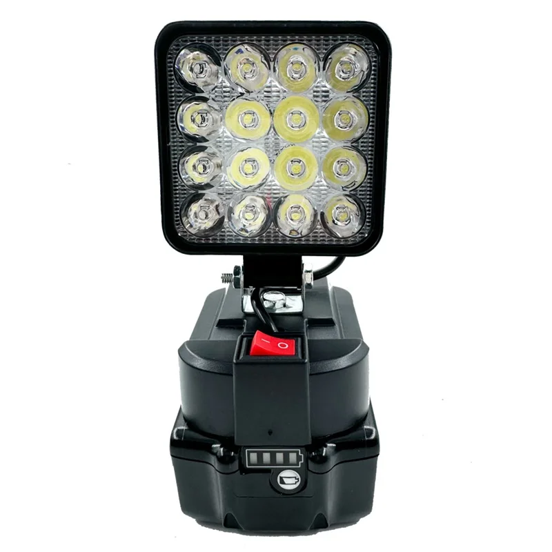 3/4 pulgadas para Makita 14,4 V-18V Li-ion batería LED luces de trabajo linterna Camping lámpara de inundación foco al aire libre lámpara de emergencia