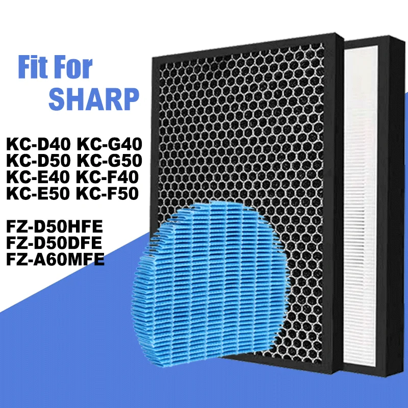 Hepa Carbon Filter FZ-D50HFE FZ-D50DFE Voor Sharp KC-D40 KC-G40 KC-D50 KC-G50 KC-E40 KC-F40 KC-E50 KC-F50 Luchtreiniger