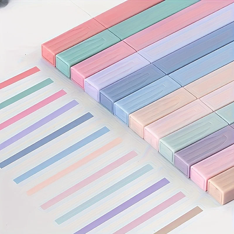 12 قطعة قلم هايلايتر باستيل - ناعم، غير منتفخ، بدون أطراف تساقط، للمجلات، المكتب، المدرسة، الهايلايتر الفنية، القرطاسية #6