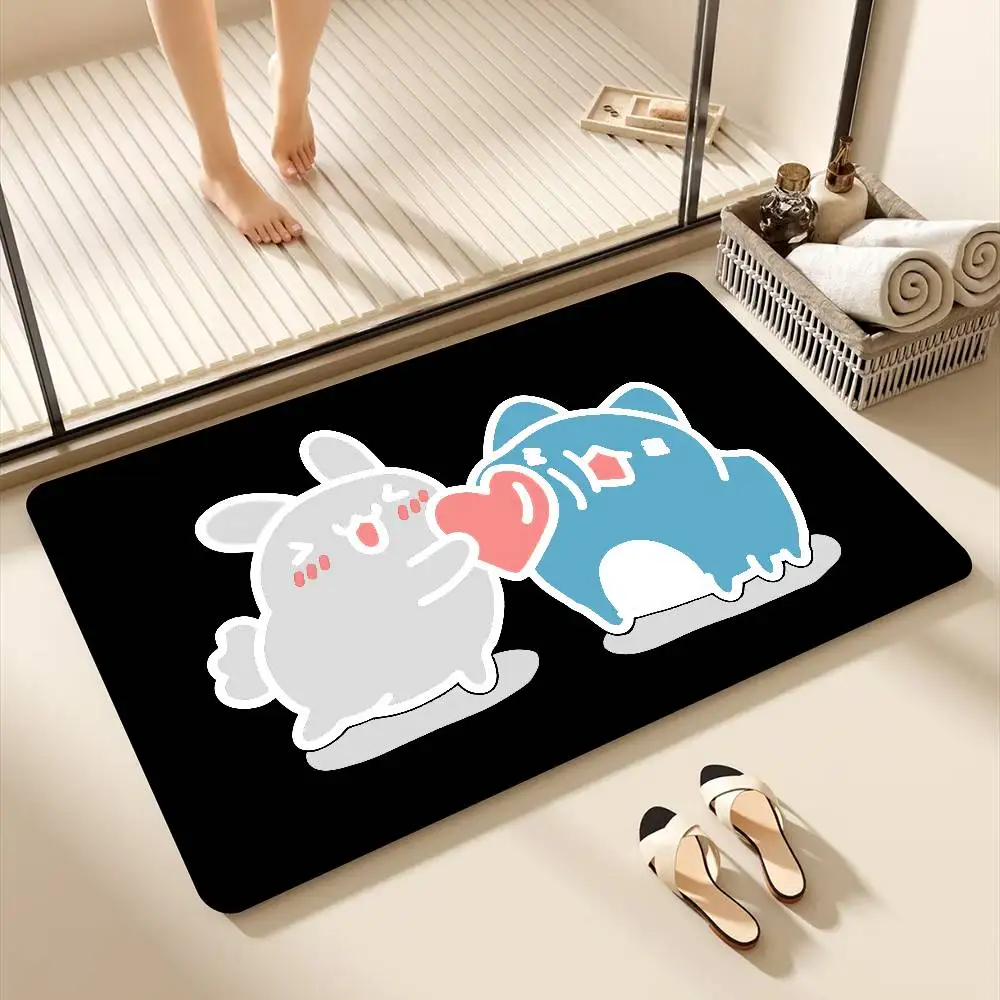B-Bugcat Capoo Cartoon Floor Mat Retro Multiple Choice Living Room Kitchen Rug Non-Slip Modern Home Decor