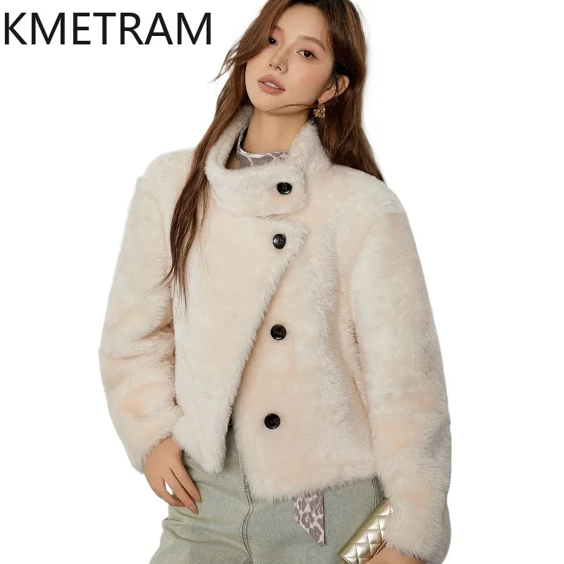 Real Wool Fur Coat Women Short Natural Sheepskin Fur Jacket Luxury New in Outerwears Winter Clothes Woman 2024 дубленка женская