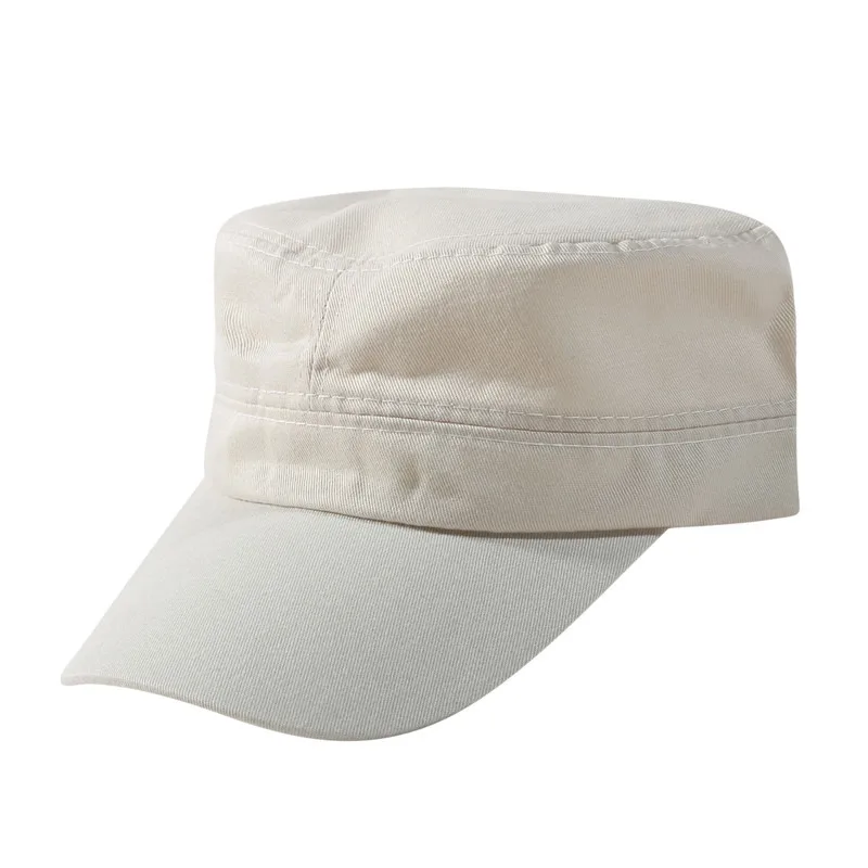 1PC Mode Männer Frauen Fünf Farben Unisex Einstellbar Klassischen Stil Plain Flache Vintage Armee Hut Kadett Militär Patrol Cap – Detail 25