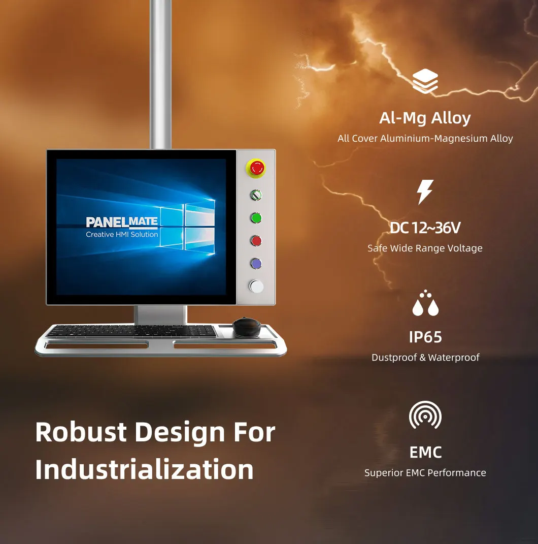 15 Inch Waterproof Industrial ARM-Support Panel Capacitive Touchscreen Swing Arm Multi-Touch Control HD Interface CE Certified