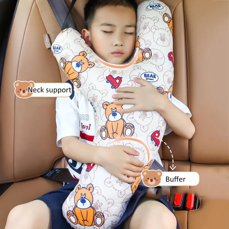 CuteY Shape Kids Travel Safety Pillow Car Seat Neck Pillow Car Sleep Long Distance Travel Pillow Head Pillow Support Kids Adults