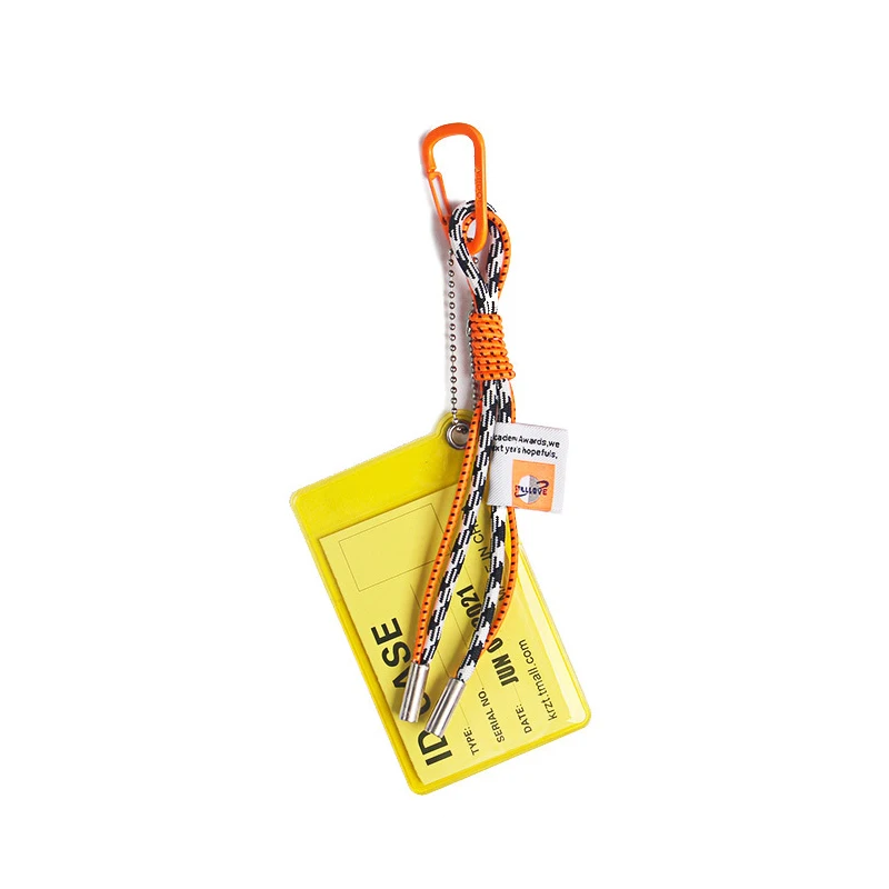 Card Holder Lanyard For Keys Fluorescent Color Key Chain Decorate Credential Holder