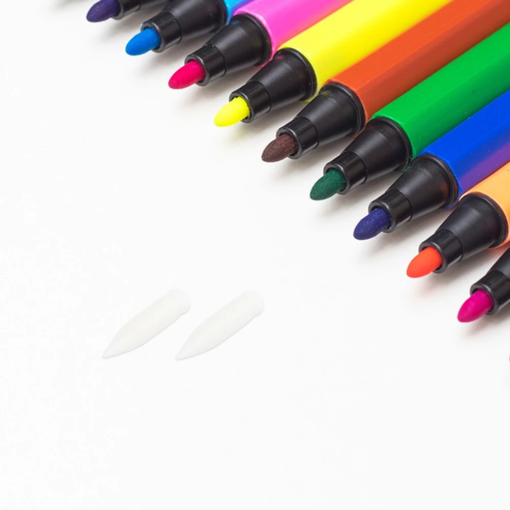 

100pcs Paint Marker Replacement Nibs Universal Acrylic Marker Tips Sturdy Nylon Thick Soft Head Easy Replace Durable Wide