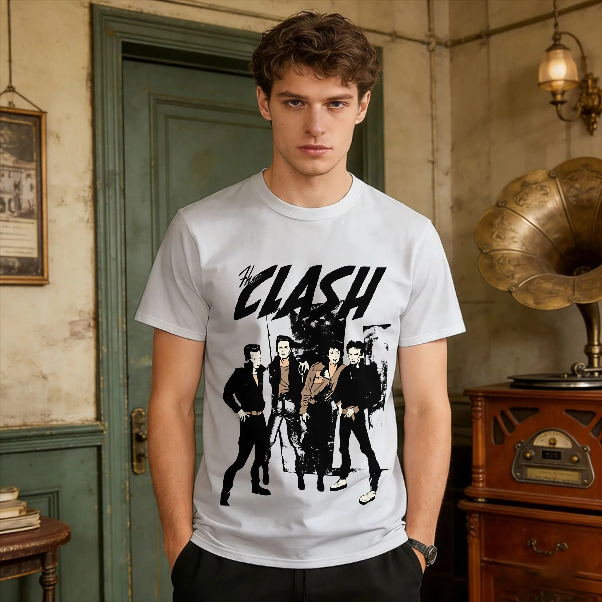 Oversized T-Shirt The Clash Cotton T Shirts  Novelty Tee Shirt for Male Summer Y2K Fun Design Short Sleeve Clothes