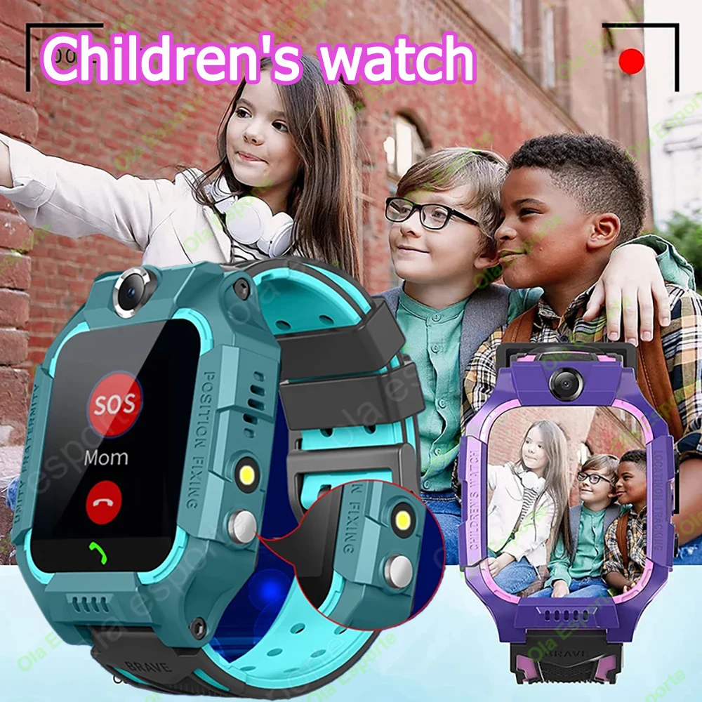 

2026New Kids Smart Watch SOS Antil-lost GPS Location Camera Sim Card Call IP67 Waterproof Smart Watch For Ios Android Kids Gifts