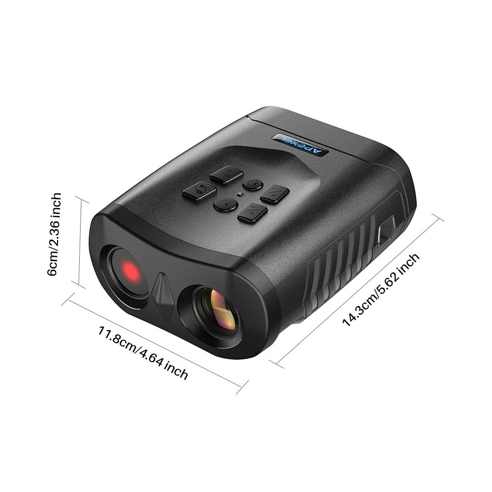 APEXEL 5X Optical + 3X Digital Zoom Night Vision Binoculars, 4K HD for Video & Photos (No Memory Card)