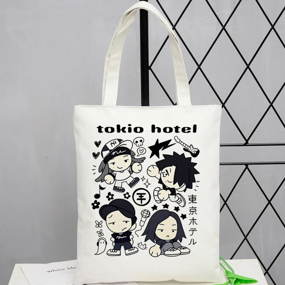 Tokio Hotel tote bag reusable einkaufstasche shoulder  personnalisable shopping femme