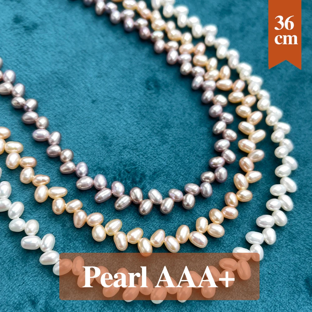 

Natural Freshwater Pearl Beads Wheatears Shape Pearl Loose Beaded for Making DIY Jewerly Necklace Bracelet Accessories 4-5mm