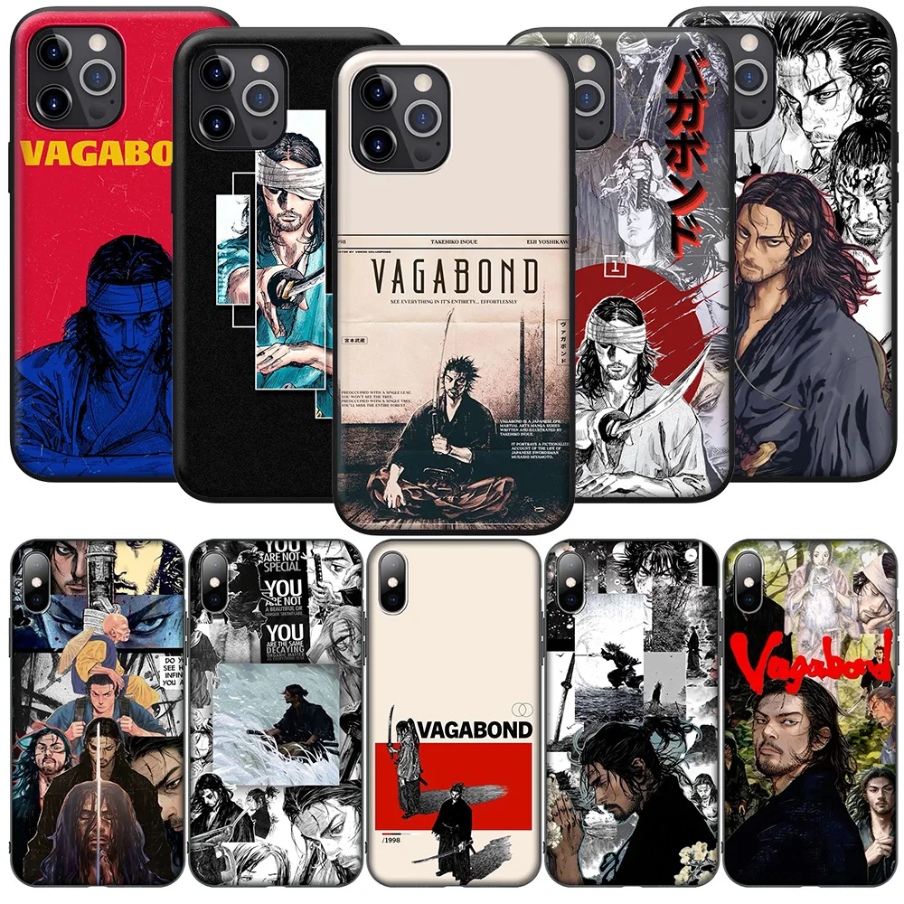 SK94 Japanese Vagabond Samurai Phone Soft Case for Xiaomi Redmi Note 11 11s 10 10s 9 9s 10t 8T 8 7 6 Pro Max